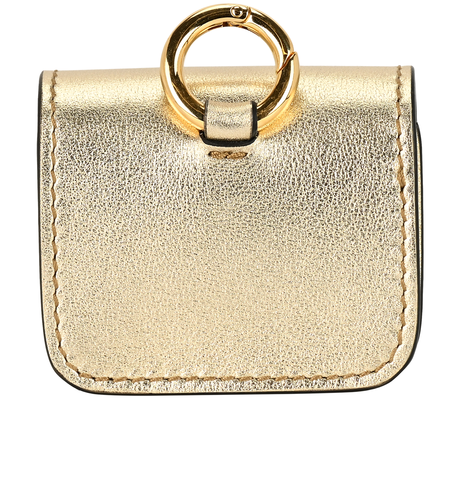 Valentino Garavani VLogo AirPods Case, &pound;190, Accessories, Gold, Leather, Back view